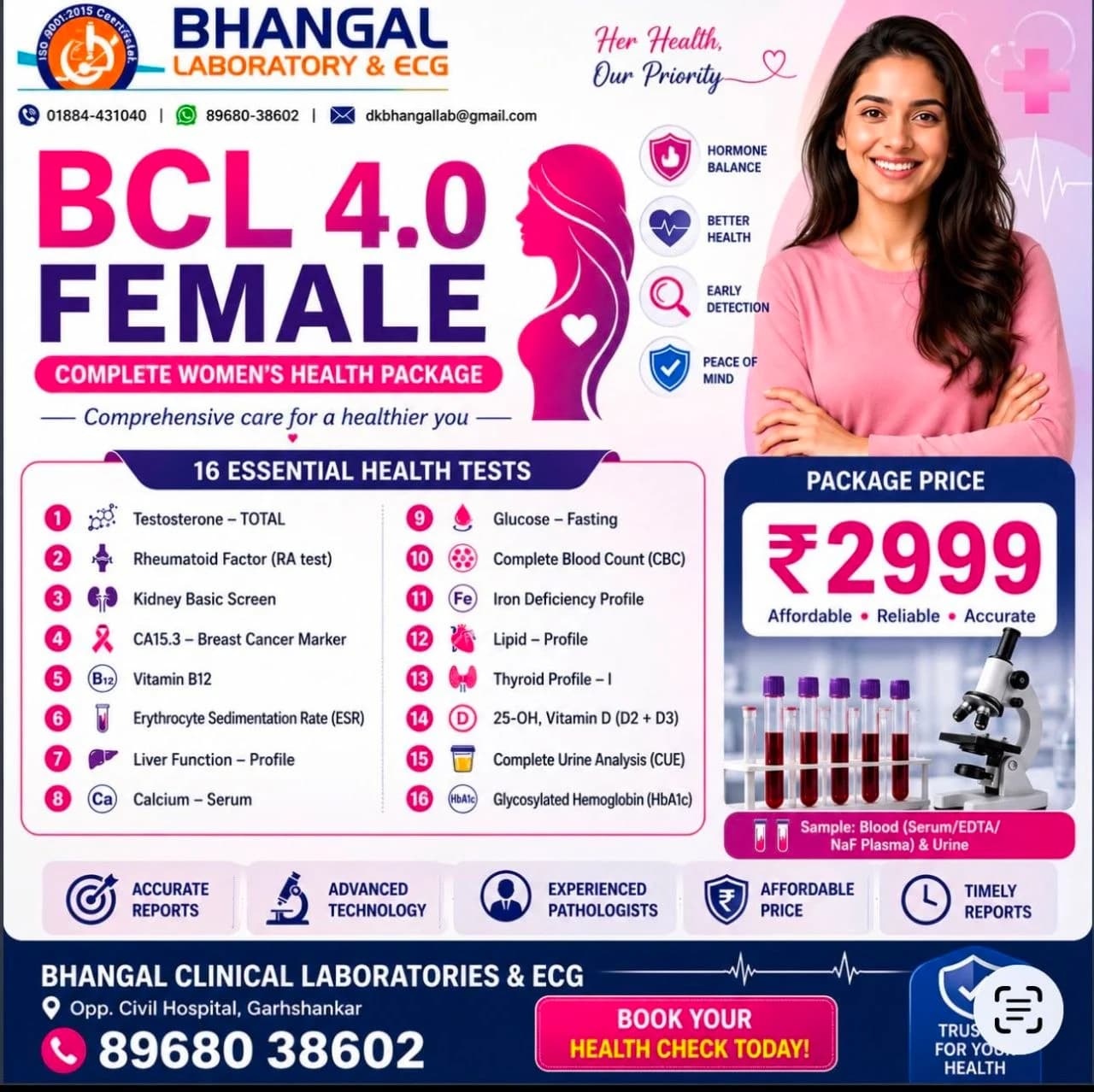 BCL 4.0 Female Complete Women's Health Package